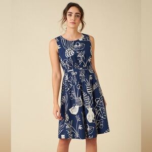 Emily And Fin Lucy Berber Baskets Blue and White 100% Cotton Dress Size XS